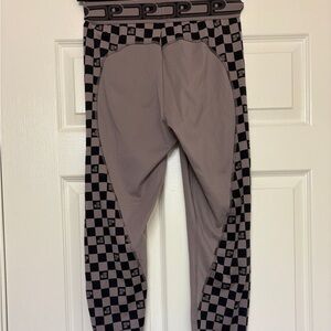 Victoria’s Secret Pink tan and black checkered L leggings